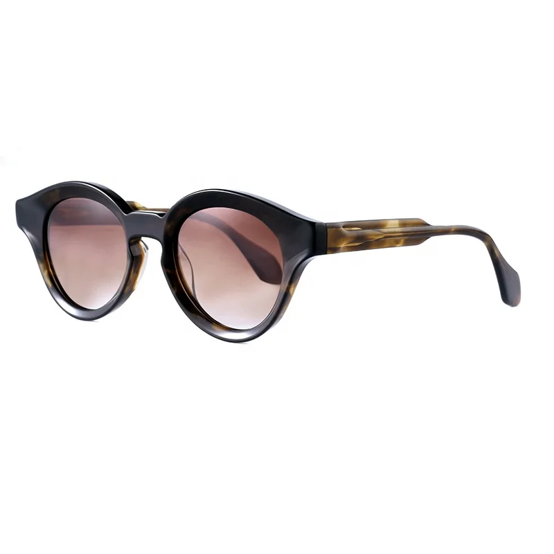 

New Arrival Fashion Design Luxury Custom Logo Vintage Bevel Acetate Polarized Sunglasses For Women 2021