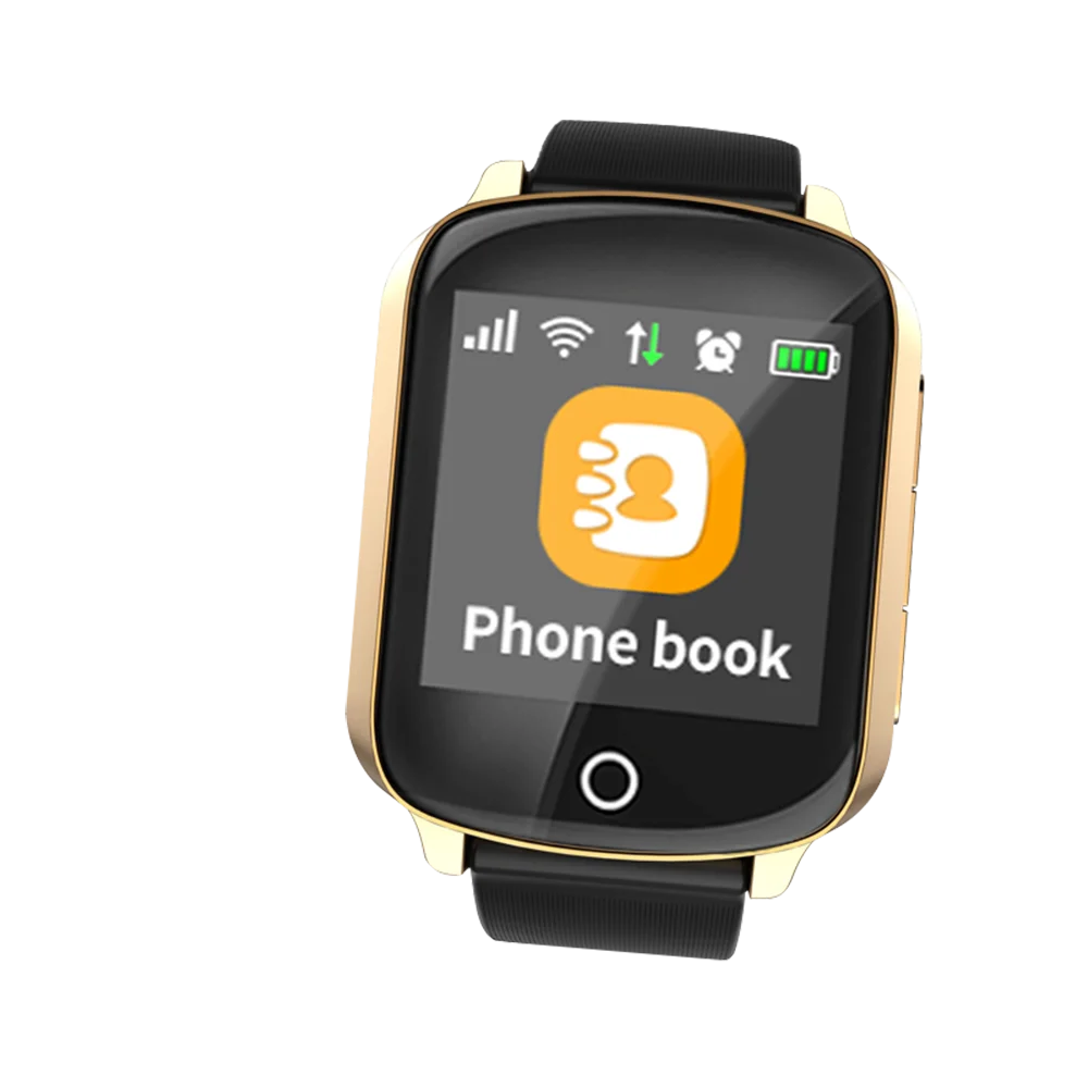 

2019 Wifi fall down alarm smartwatch heart rate smart watch touch screen GPS GSM elderly smart watch D200