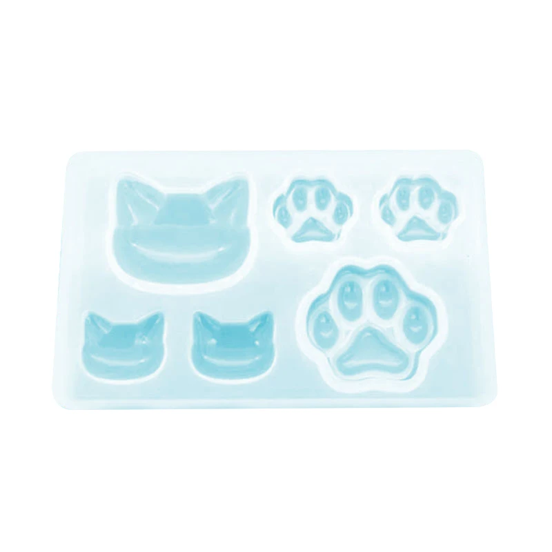 

New soft silicone jelly candy decorated cat cake mold baking silicone mold, White