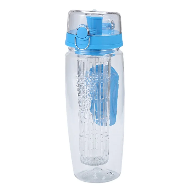 

1000ml 900ml plastic tritan water bottles with fruit infuser, Customized color