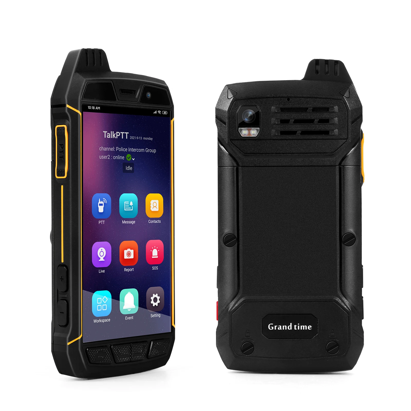 

Military High-quality 4G POC Radio Portable Global GPS Wireless Intercom Handheld Intercom Radio Walkie Talkie, Black