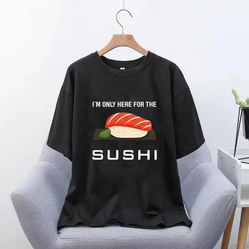 

T Shirt Men/women Aesthetic Cotton Cool Vintage T-shirt Harajuku Streetwear Camisetas Hombre Wholesale Funny Zzz Sushi Japan