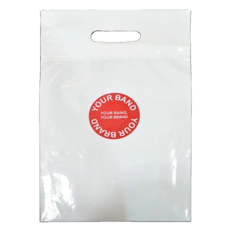 

ldpe plastic packaging die cut handle bags for shopping, 1-8 colors printing