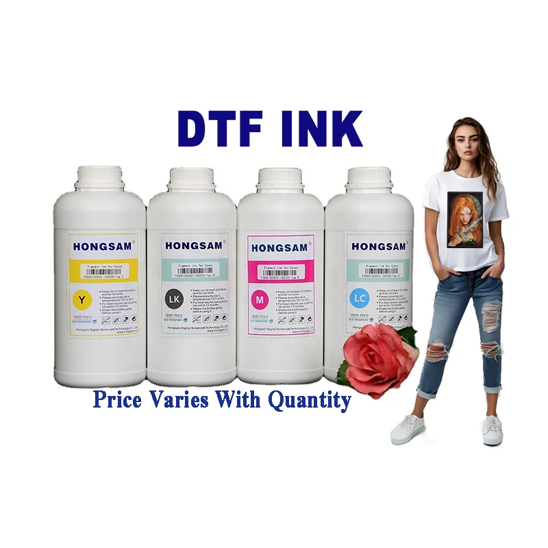 Hongsam Premium CMYK White DTF Ink for Epson I3200 XP600 TX800 Printers  Heat Transfer Printing Inks