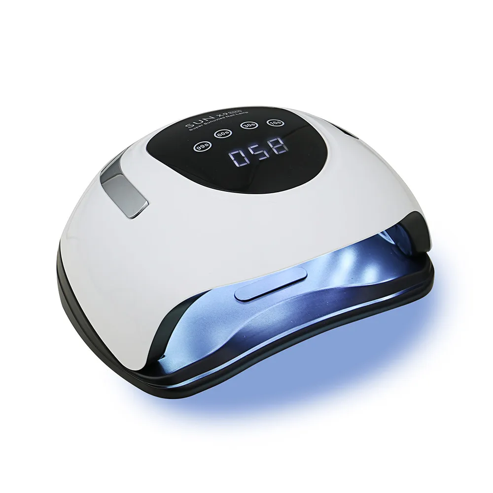 

2022 new arrival 57 Leds SUN X9 MAX 220W UV LED Lamp Nail Dryer For Manicure Gel Nail Lamp 10s 30s 60s 99s Timer Drying Lamp, White