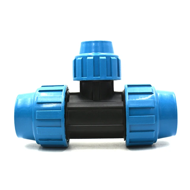 

agriculture drip irrigation system drip tape fitting Irrigation Agriculture Drip Pipe Compression Fittings Tee, Blue green