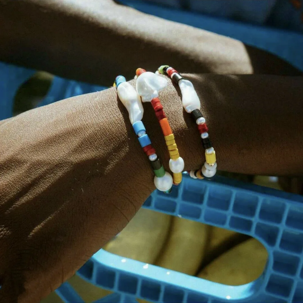 

Costume Jewelry Design Brand Unique Handmade Colorful Natural Baroque Pearl Necklace Bracelet Chili Pepper Magnet Closure