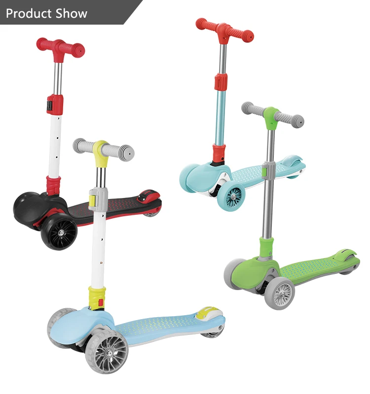 

Kids Foot Toys Scooter LED Light Up Wheel Scooter Adjustable Height Scooter