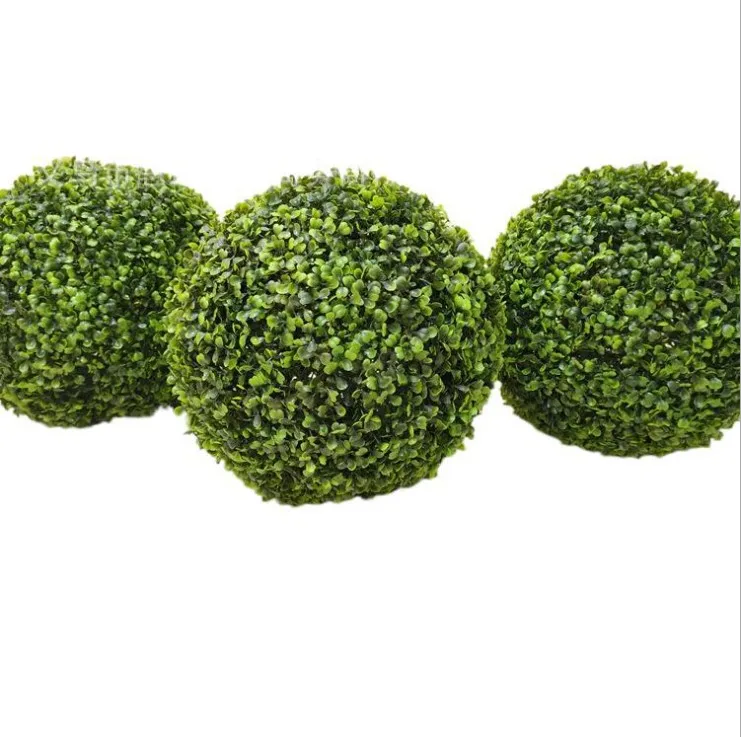 

UV Resistant Greenery Artificial Plant Topiary Boxwood Decorative Balls for Backyard Garden Wedding, As shown