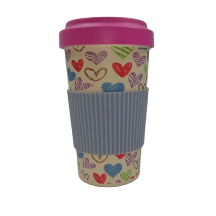 

MIKENDA Eco friendly bamboo fiber cup promotional items with logo Coffee Travel mugs