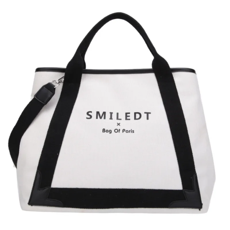 

Trendy Simple Contrast Color Tote Shoulder Bag New Fashion Short-Term Travel Shopping Picnic Messenger Shoulder Bag Y10182