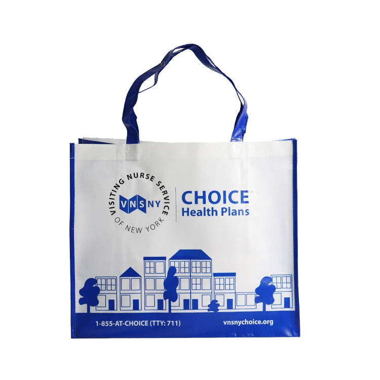 

2021 hot sale customized logo printing eco-friendly reusable Strong handle pp laminated shopping non -woven bag