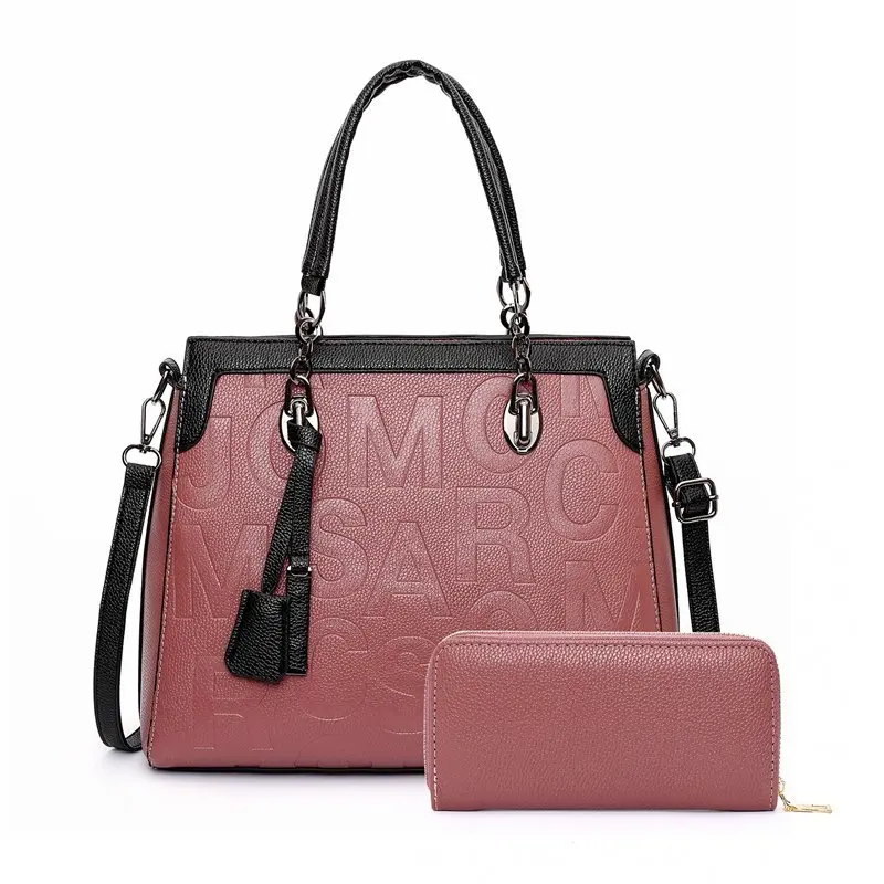 

2pcs luxury vintage hand bags for ladies Beg Bags women handbags 2021, Pink/red/black/blue