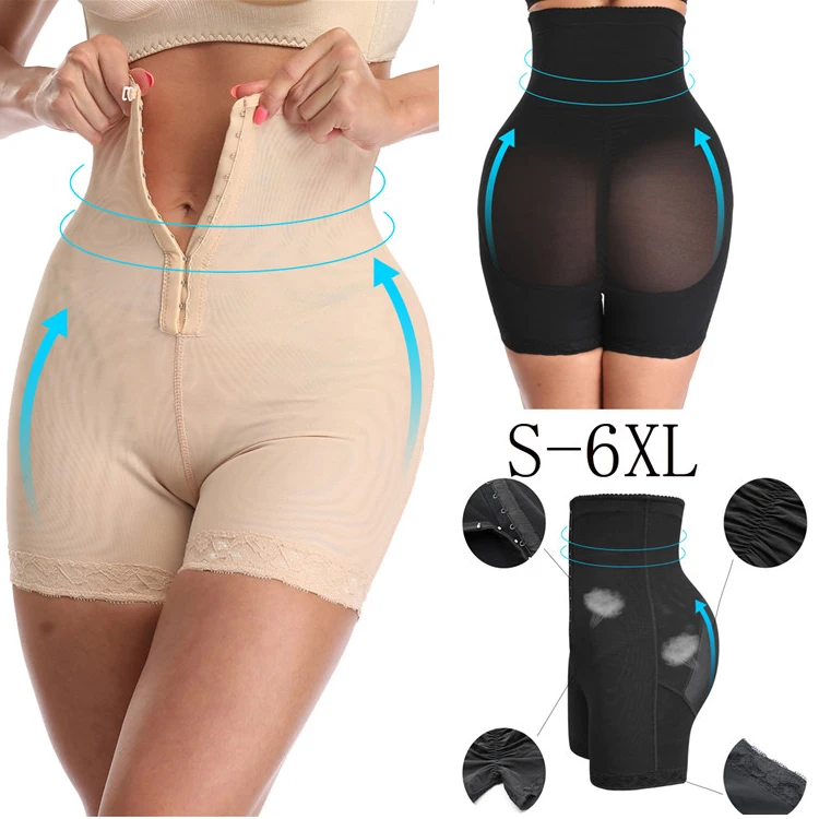 

Women High quality fajas colombianas Body Shaper Skim Hip Plus size Shapewear Butt Lifter High Waist trainer for Tummy Control, Nude black