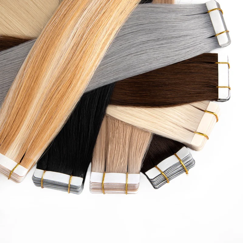 

50% OFF Russian Cuticle Aligned Double Drawn Human Hair Tape On Hair Extension
