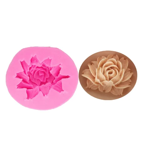 

3D Rose Flower shape Fondant Mold Silicone Sugar Craft Cake Decorating Clay DIY Mold Cupcake candy Pastry Decor Tool mold