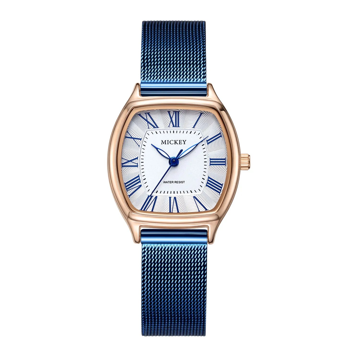 

Hot Sale Luxury Plated Blue Wholesale Alloy Case Watch Water resist Quartz Watch