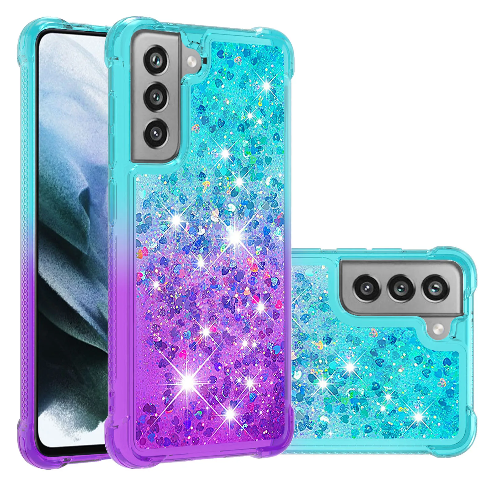 

Honatop shockproof with bumper liquid sand colorful glitter phone case for Motorola Edge S-G100 G30 -G10-G10 Power E6 Plus, 4colours