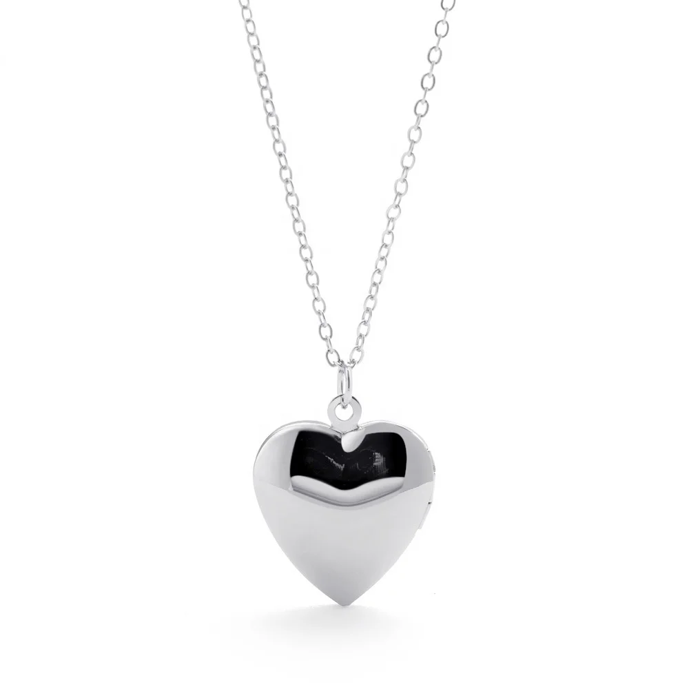 

Custom Photo Frame Heart Silver Pendant for girls