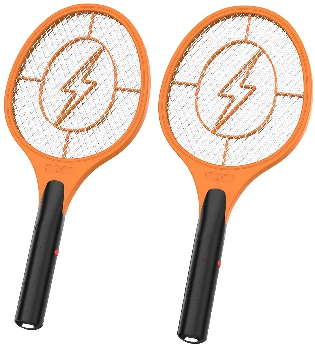 

Outdoor Electric Fly Swatter Battery Powered Mosquito Killer Racket for Home Bedroom Kitchen Office Safe to Touch