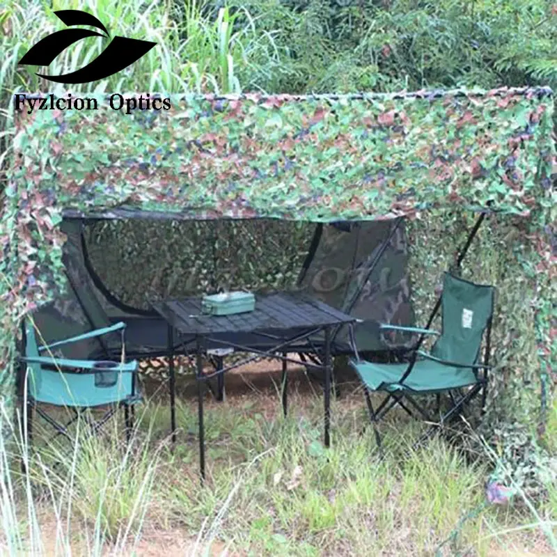 

2 * 3m Military Camouflage Net Woodland Leaf Sun Shelter For Outdoor Hunting Camping Tent Shade