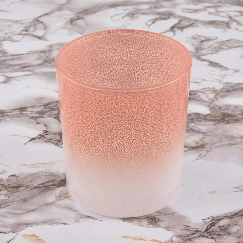 colorful glass candle jar