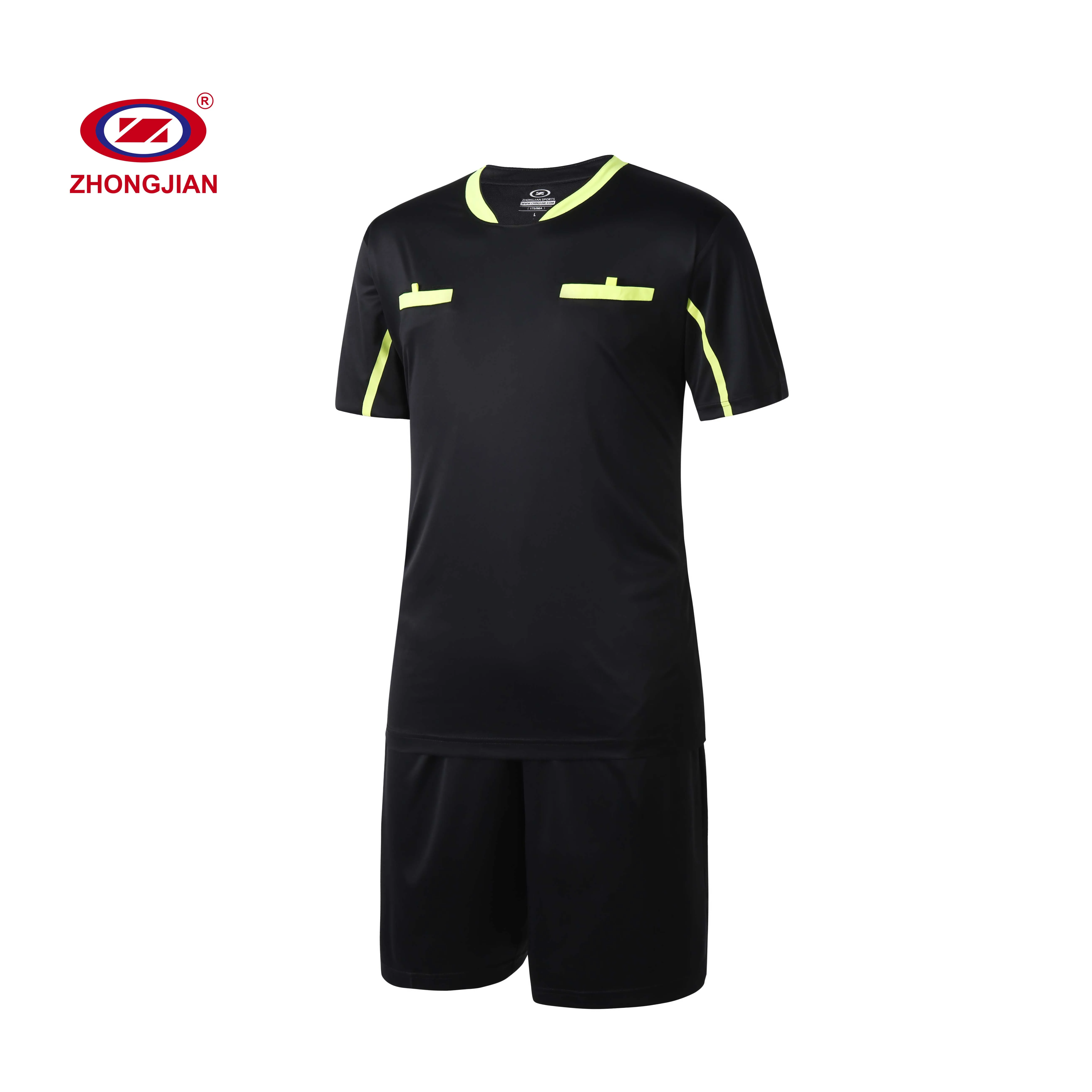 

Professional Soccer Uniform Men's Soccer Football Jersey Short Sleeve Shirt Shorts For Referee