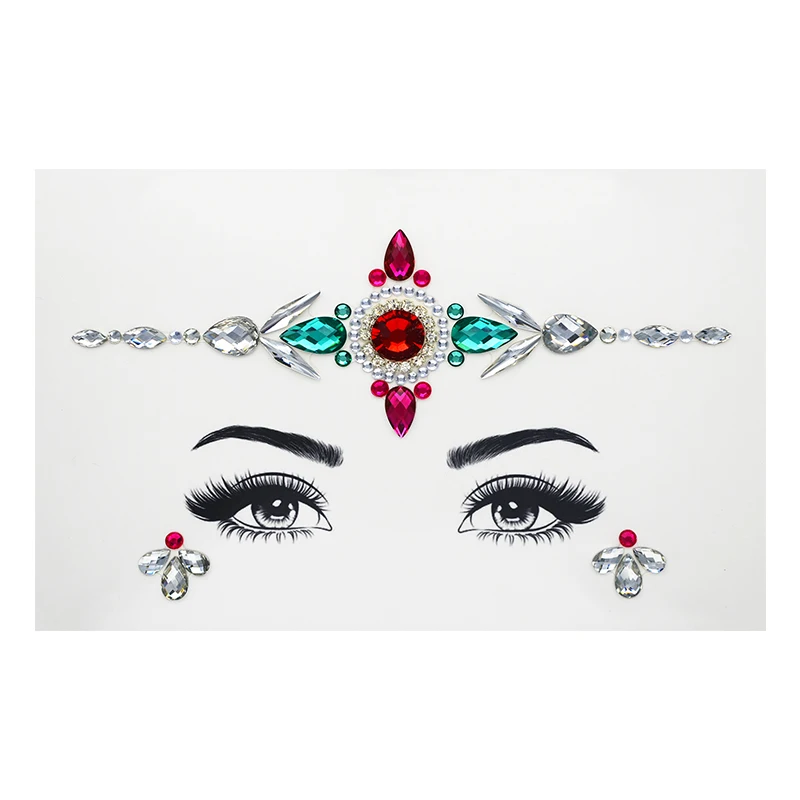

Newest adhesive face Jewels and body crystal stickers wholesale