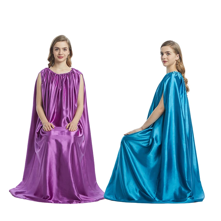 

Colorful satin yoni steam gown