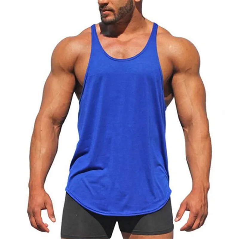 

Dropshipping Tank Top Men Gym Muscle Vest Men's Tank Tops Bodybuilding Clothing for Gym Wear