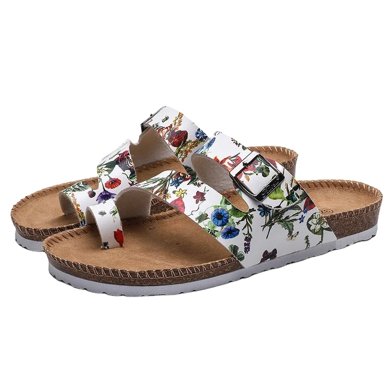

Printed colorful new product men's slippers fashion trend wear-resisting beach flip flops for man