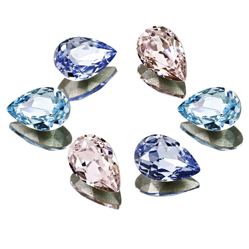 

Dongzhou Fancy rhinestone teardrop crystal fancy stone Glass Beads For Jewelry Garment Nail Art Supplies low price for stock