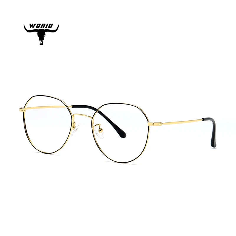 

GL18163 latest arrival women high toughness titanium slim optical frames ultralight polygon glasses for myopia 2021