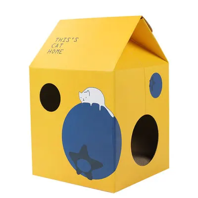 

New creative milk carton cat litter durable corrugated post cat scratch board milk cat house, Picture showed