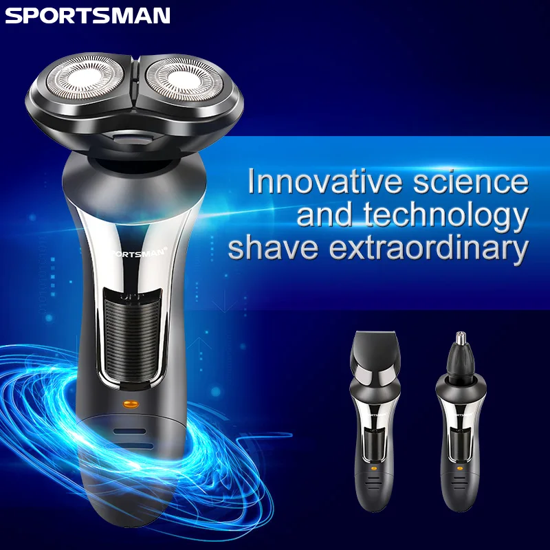 
New Design SPORTSMAN 536 Multi-functional 3-in-1 Men Hair Trimmer Electric Shaver 