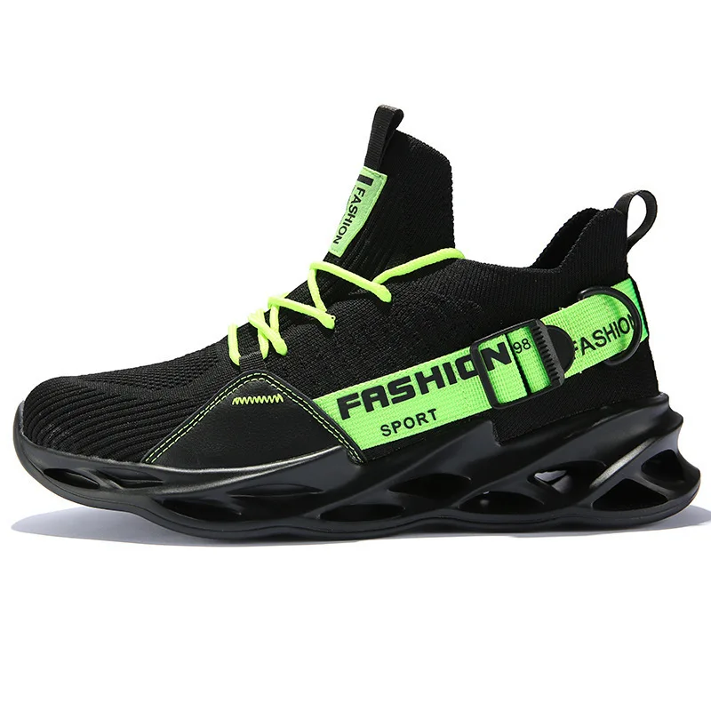 

Large size men's shoes fashion sports shoes flying woven mesh men's trendy casual breathable running shoes