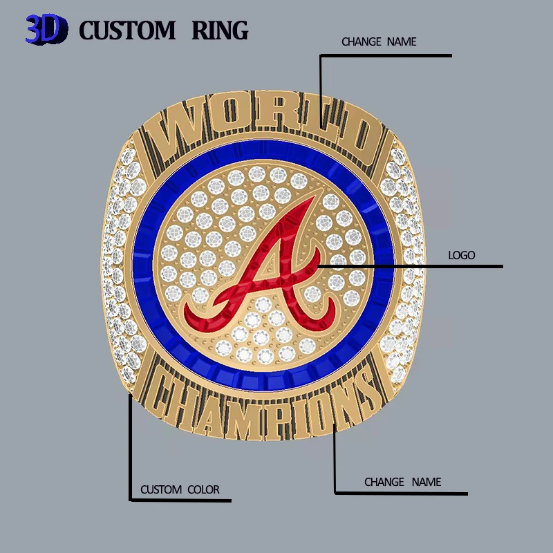 

cheap custom championship rings for different sports teams custom alloy sports rings with wholesale price, Silver