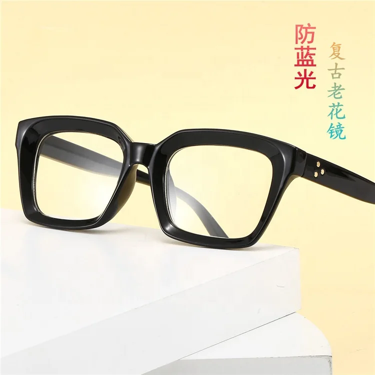 

Wholesale square reading glasses old men women reading glasses cheap can match degree antiblue light reading glasses, Mix color or custom colors