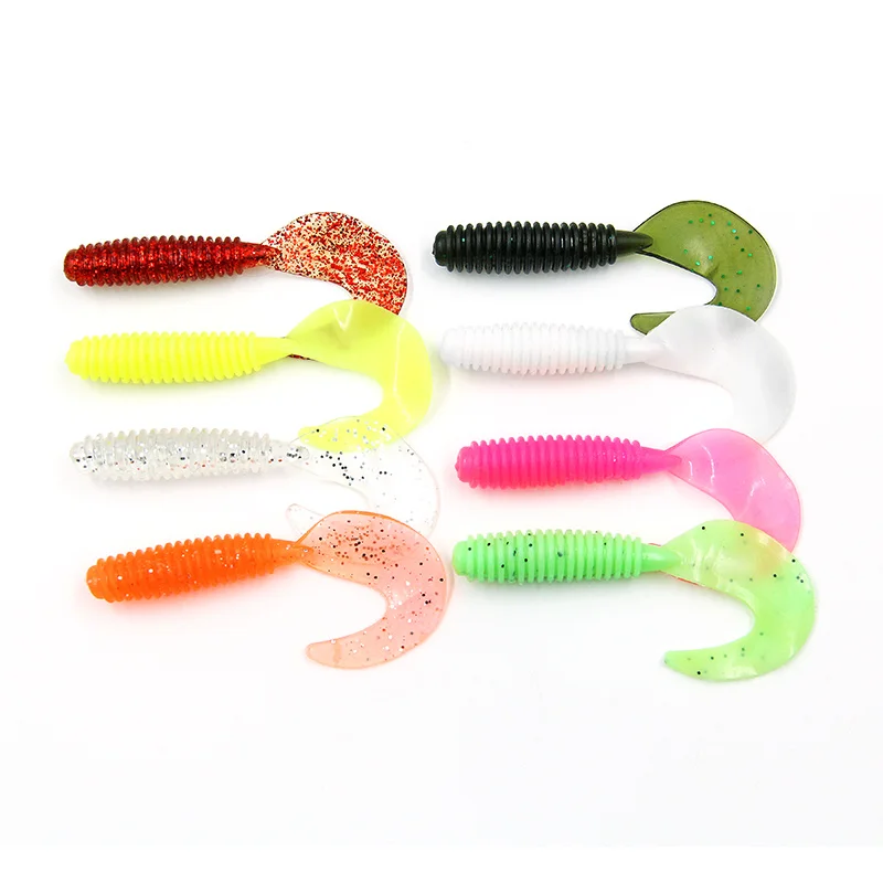 

Sales Soft Plastic Fishing Bait 10Pcs/Bag 1.2g/2.0g/3.0g 5cm/6cm/7cm Soft Silicone Worm Lures Fishing Soft Bait, Multiple colour