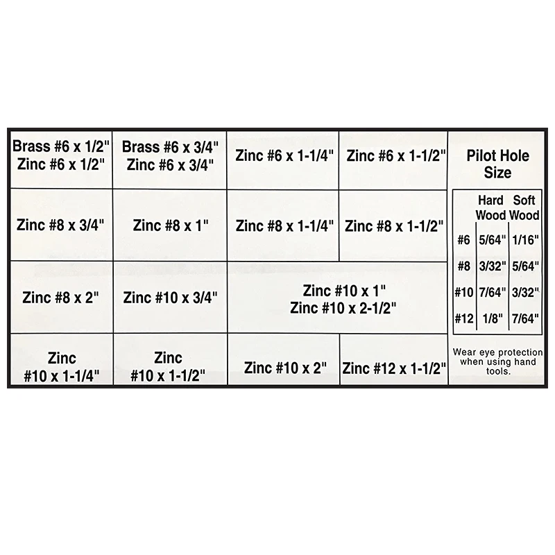 
240PCS M10 Wood Screw Assortment Kit Bugle Phillips Wood Screw 