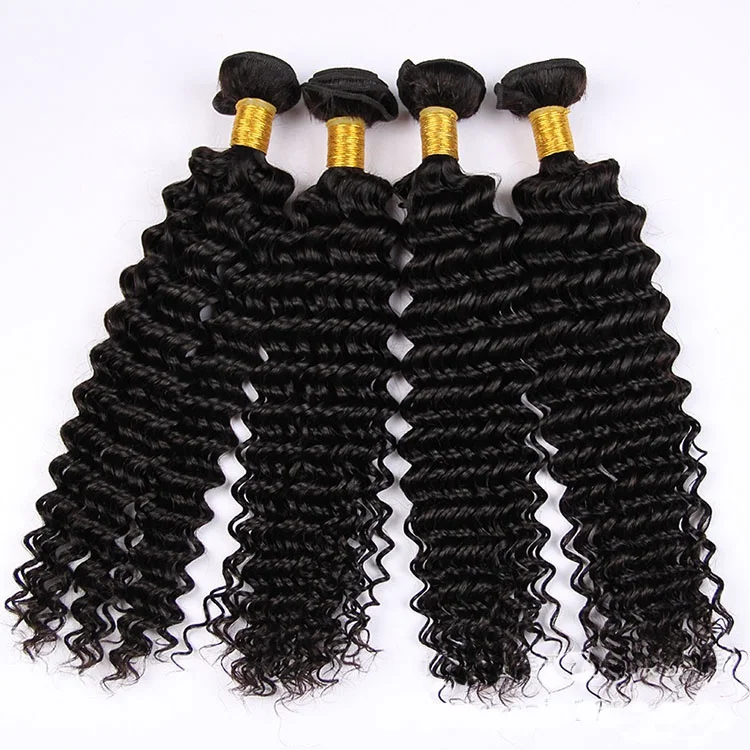 

Highknight Bundle Hair Vendors 100% Natural Color 10-40 Inches Deep Wave Cheap Brazilian Human Hair Bundles