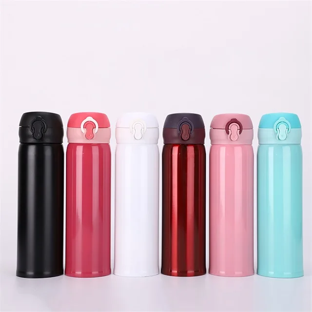 

CUSTOMIZED DOUBLE WALL STAINLESS FLASK WATER BOTTLE TRAVEL MUG COFFEE CUP WITH pop-up lid, Can be customized