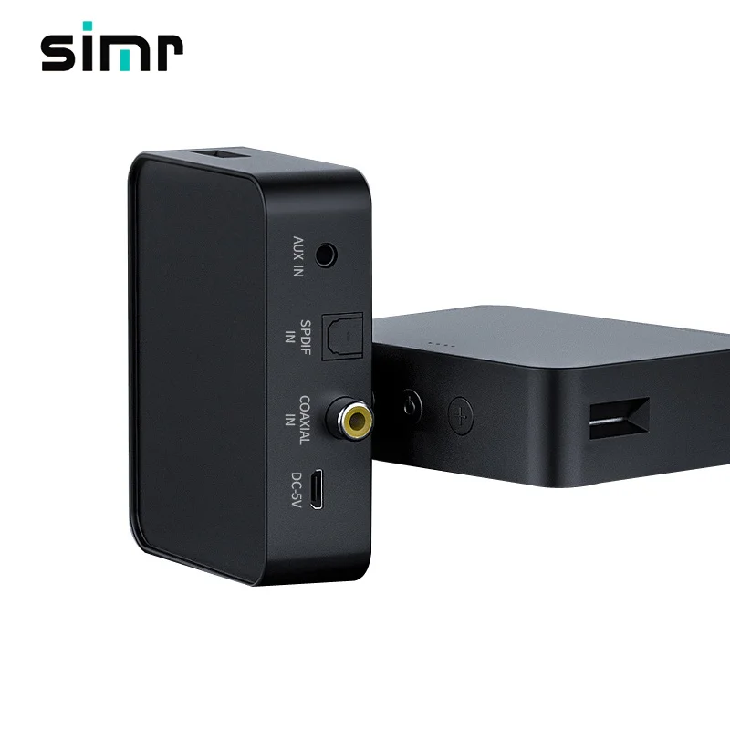 

simr Optical fiber coaxial AUXTF card 5.0 Blue tooth transmitter Blue-tooth frequency adapter PS4 Blue tooth transmitter, Black