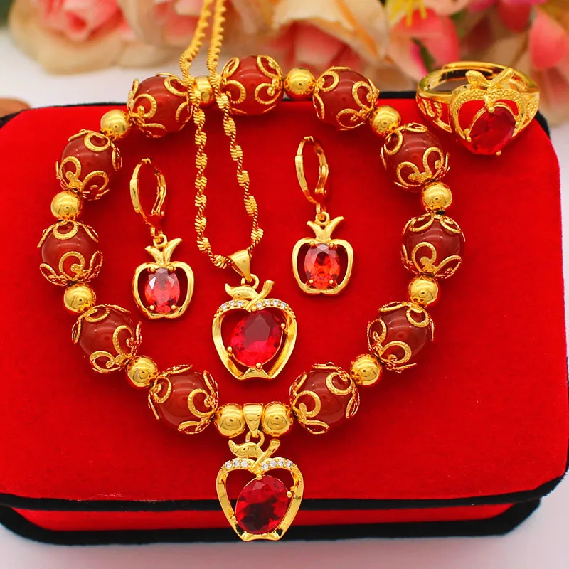 

Copper Inlaid Vietnam Sand Gold Red Agate Bracelet Jewelry Jewelry Longlasting Color Christmas Gift Wholesale