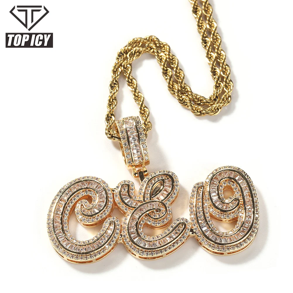 

Hot Selling Hip Hop Letter A-Z Name Necklace Letter Pendant Custom Name Pendant, Silver/ gold/ rose gold