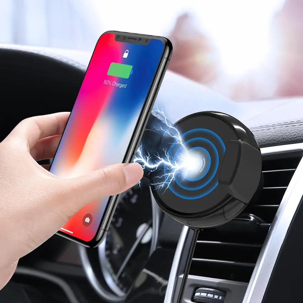 

Free Shipping 1 Sample OK Shenzhen RAXFLY Auto Electronic Accessories Car Mobile Phone Holder And Wireless Charger