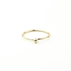 18K Gold Plated Stainless Steel Ball Dainty Ring Women Fashion Delicate Bauble Stackable Ring