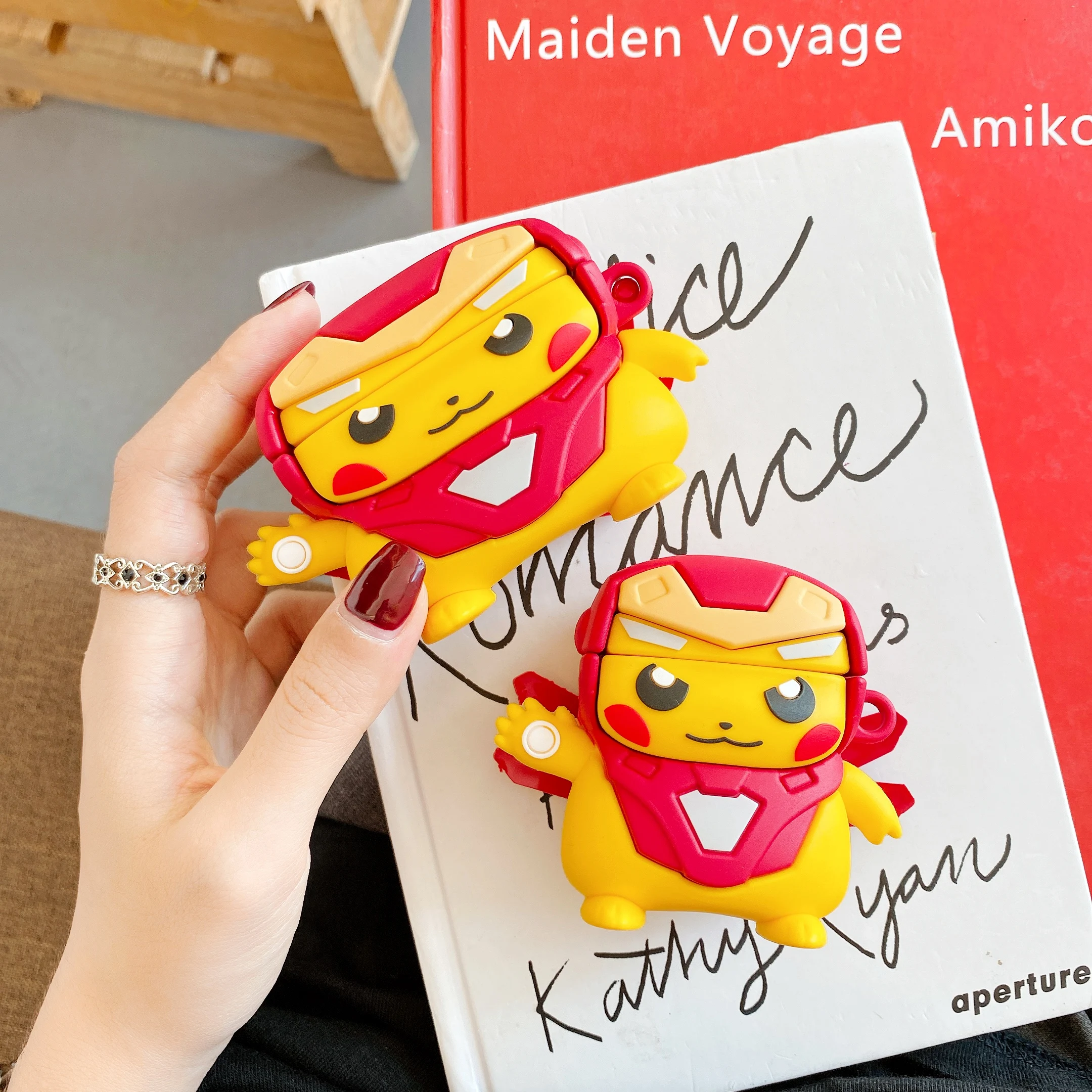 

3D Cute Cartoon Funny Cool Iron Super Man Pikchu For Air pods Regular Case For Apple Airpods Pro 1 2 3