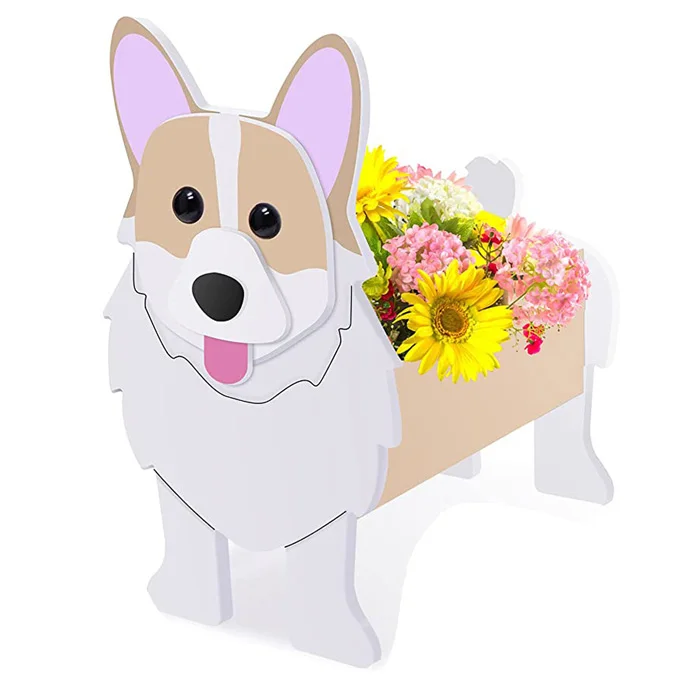 

Dropshipping Cute Dog Planters Flower Pot Animal Shaped Cartoon Flowerpot Succulent Planter for Plants, Picture shows
