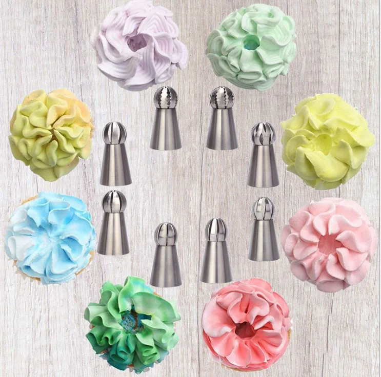 

Stainless Steel Piping Tips Frosting Icing Piping Nozzles Set Flower Cake Decorating Tips Kit for DIY Baking Cake
